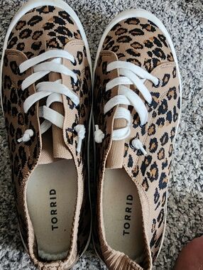 Torrid Leopard Print Knit Slip-On Sneakers